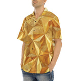 Hawaiian Shirt Golden Polygons