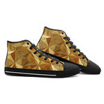 High-Top Canvas Shoes Golden Polygons