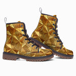 Leather Boots Golden Polygons