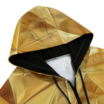 Men's Zip Up Hoodie Golden Polygons