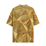 Hawaiian Shirt Golden Polygons