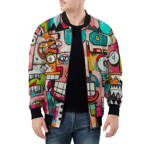 Bomber Jacket Golden Polygons (Copy)