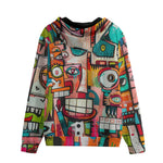 Men's Zip Up Hoodie Abstract Painting