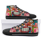 High-Top Canvas Shoes Abstract Painting