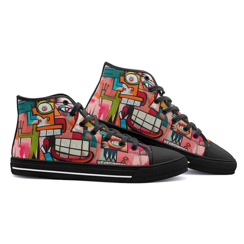 High-Top Canvas Shoes Abstract Painting