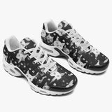Air Cushion Sneakers Black and White Cats Art