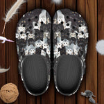 Classic Clogs Black and White Cats Art