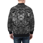 Bomber Jacket Gray Cats Collage