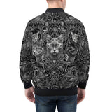 Bomber Jacket Gray Cats Collage