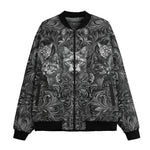 Bomber Jacket Gray Cats Collage