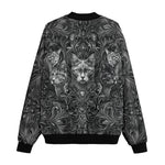 Bomber Jacket Gray Cats Collage