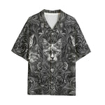 Hawaiian Shirt Gray Cats Collage