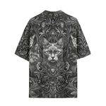 Hawaiian Shirt Gray Cats Collage
