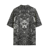 Hawaiian Shirt Gray Cats Collage