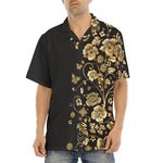 Hawaiian Shirt Side Flowers Golden Ornament