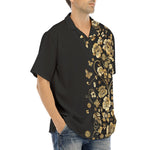 Hawaiian Shirt Side Flowers Golden Ornament
