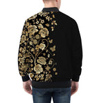 Bomber Jacket Side Flowers Golden Ornament