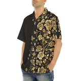 Hawaiian Shirt Side Flowers Golden Ornament
