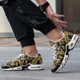 Air Cushion Sneakers Flowers Golden Ornament