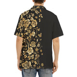 Hawaiian Shirt Side Flowers Golden Ornament
