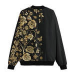 Bomber Jacket Side Flowers Golden Ornament