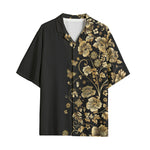 Hawaiian Shirt Side Flowers Golden Ornament