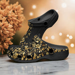 Classic Clogs Side Flowers Golden Ornament