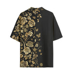 Hawaiian Shirt Side Flowers Golden Ornament