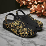 Classic Clogs Side Flowers Golden Ornament