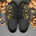 Classic Clogs Side Flowers Golden Ornament