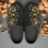 Classic Clogs Side Flowers Golden Ornament