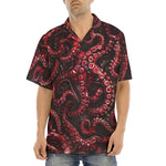 Hawaiian Shirt Red Octopus Tentacles