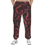 Men's Sweatpants Red Octopus Tentacles