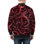 Bomber Jacket Red Octopus Tentacles