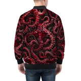 Bomber Jacket Red Octopus Tentacles