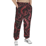 Men's Sweatpants Red Octopus Tentacles