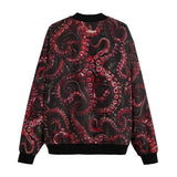 Bomber Jacket Red Octopus Tentacles