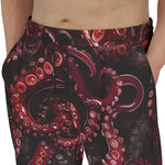 Men's Sweatpants Red Octopus Tentacles