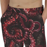 Men's Sweatpants Red Octopus Tentacles