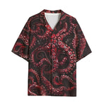 Hawaiian Shirt Red Octopus Tentacles
