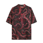 Hawaiian Shirt Red Octopus Tentacles