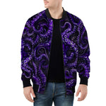 Bomber Jacket Blue Octopus Tentacles