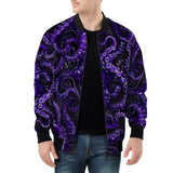 Bomber Jacket Blue Octopus Tentacles
