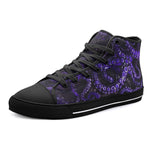 High-Top Canvas Shoes Blue Octopus Tentacles