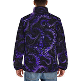 Down-Padded Puffer Jacket Blue Octopus Tentacles