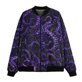 Bomber Jacket Blue Octopus Tentacles