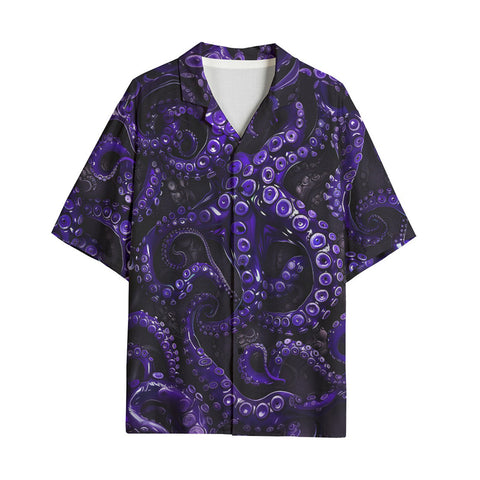 Hawaiian Shirt Blue Octopus Tentacles