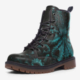 Leather Boots Turquoise Octopus Art