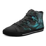 High-Top Canvas Shoes Turquoise Octopus Art