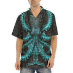 Hawaiian Shirt Turquoise Octopus Art